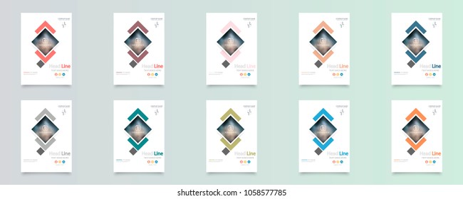 Abstract composition. Colored editable ad image texture. Cover set construction. Urban city view banner form. White a4 brochure title sheet. Creative figure icon. Name logo surface. Flyer text font.