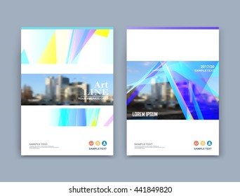 Abstract composition. Colored editable ad image texture. Cover set construction. Urban city view banner form. White a4 brochure title sheet. Creative figure icon. Name logo surface. Flyer text font.