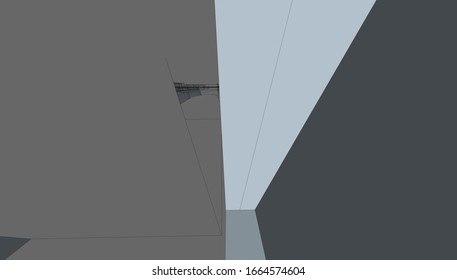 Abstract composition, colored figures of different shape