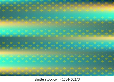 Abstract composition of the colored, geometric shapes on a wavy, gradient background. Vector image.