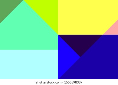 Abstract, composition of colored geometric shapes. Vector image.
