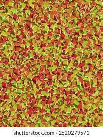 Abstract composition of colorful 3D cubes in a mosaic pattern.