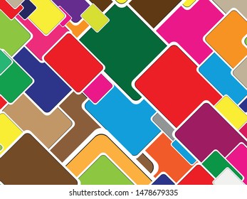 Abstract composition with colorful elements. Color vector illustration.