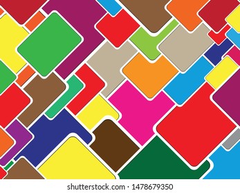 Abstract composition with colorful elements. Color vector illustration.