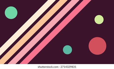 Composición Abstractas de forma geométrica colorida de varillas y círculos. 