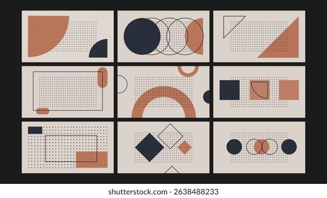 Abstract composition with concentric lines and circular shapes, evoking a vintage feel suitable for creative projects or branding.