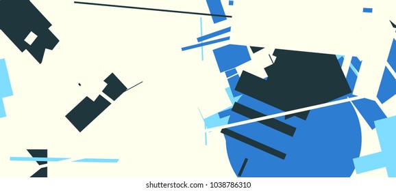 An abstract composition consisting of chaotically scattered geometric elements. Vector illustration of a style of supermatism. Creative retro poster