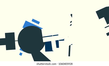 An abstract composition consisting of chaotically scattered geometric elements. Vector illustration of a style of supermatism. Creative retro poster