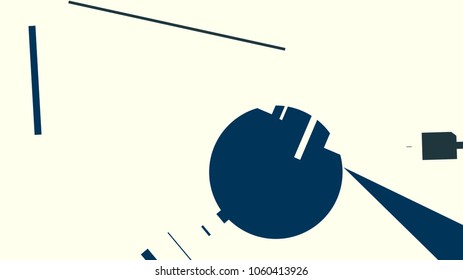 An abstract composition consisting of chaotically scattered geometric elements. Vector illustration of a style of supermatism. Creative retro poster