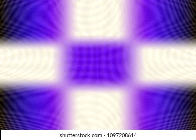 Abstract composition consisting of a grid of thin, colored, curved lines on a color gradient background. Vector image.