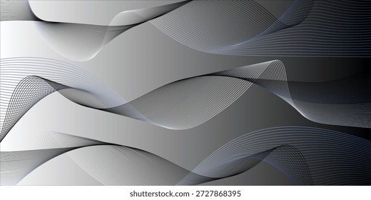 Composición Abstractas con líneas curvas. Líneas borrosas con espacio de copia. Lugar para el texto. Líneas de borde

