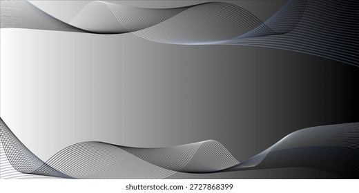 Composición Abstractas con líneas curvas. Líneas borrosas con espacio de copia. Lugar para el texto. Líneas de borde

