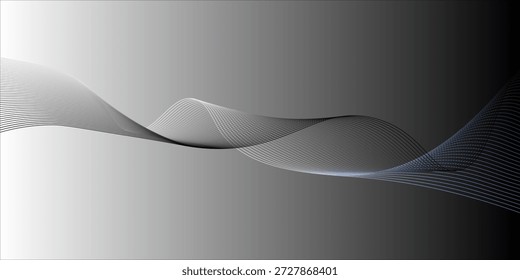 Composición Abstractas con líneas curvas. Líneas borrosas con espacio de copia. Lugar para el texto. Líneas de borde

