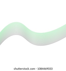 Abstract composition of curved lines on a white background. The vector image.