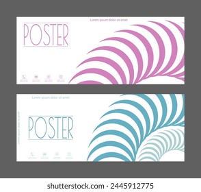 Abstract composition of curved lines. A template for a cover, poster, book, magazine or poster. The idea of creative design