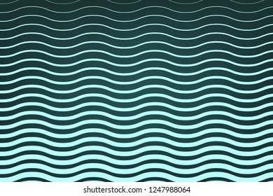 Composición abstracta de curvas, líneas onduladas y coloreadas sobre un fondo oscuro. Imagen vectorial.