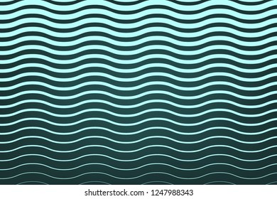 Abstract composition of curves, wavy, colored lines on a dark background. Vector image.