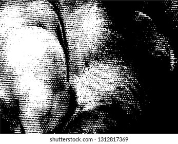 Abstract composition for design elements. Black and white painting on canvas with brush strokes. Abstract art background. Vector.