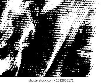 Abstract composition for design elements. Black and white painting on canvas with brush strokes. Abstract art background. Vector.