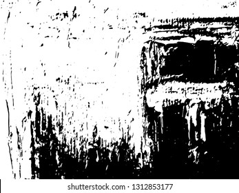 Abstract composition for design elements. Black and white painting on canvas with brush strokes. Abstract art background. Vector.