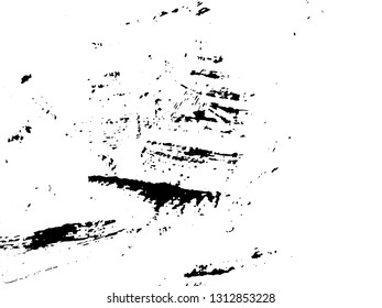 Abstract composition for design elements. Black and white painting on canvas with brush strokes. Abstract art background. Vector.