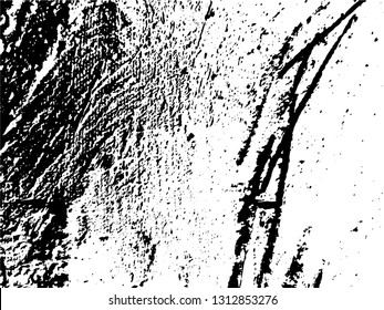 Abstract composition for design elements. Black and white painting on canvas with brush strokes. Abstract art background. Vector.