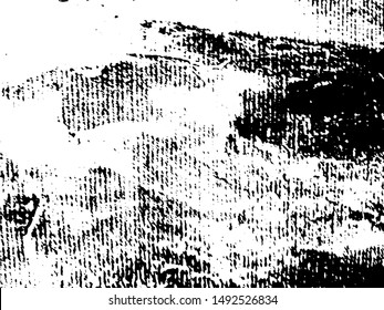 Abstract composition for design elements. Black and white painting on canvas with brush strokes. Abstract art background. Vector. Light Distressed Background. Ink Print Distress Background. Grunge art
