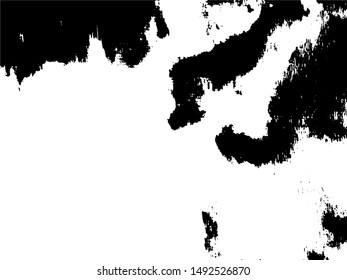 Abstract composition for design elements. Black and white painting on canvas with brush strokes. Abstract art background. Vector. Light Distressed Background. Ink Print Distress Background. Grunge art