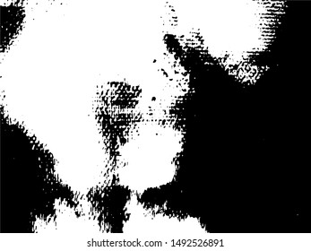 Abstract composition for design elements. Black and white painting on canvas with brush strokes. Abstract art background. Vector. Light Distressed Background. Ink Print Distress Background. Grunge art