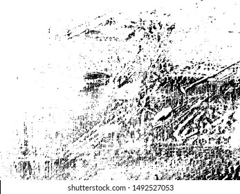 Abstract composition for design elements. Black and white painting on canvas with brush strokes. Abstract art background. Vector. Light Distressed Background. Ink Print Distress Background. Grunge art