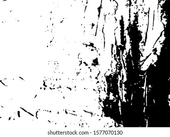 Abstract composition for design elements. Black and white painting on canvas with brush strokes. Abstract art background. Vector. Light Distressed Background. Ink Print Distress Background. Grunge art