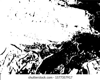 Abstract composition for design elements. Black and white painting on canvas with brush strokes. Abstract art background. Vector. Light Distressed Background. Ink Print Distress Background. Grunge art