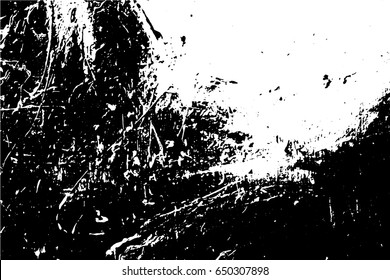 Abstract composition for design elements. Black and white painting on canvas with brush strokes. Abstract art background. Vector.