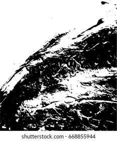 Abstract composition for design elements. Black and white painting on canvas with brush strokes. Abstract art background. Vector.