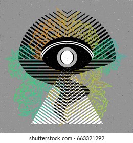 Abstract composition. Design a poster for a t-shirt. Great cool print on the sweatshirt.