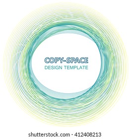Abstract composition of different circles. Vector design template