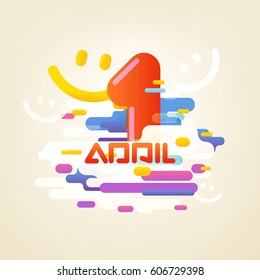 Abstract composition of different clouds. Abstract vector background