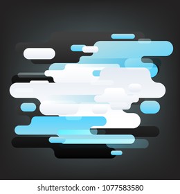 Abstract composition of different color clouds. Abstract vector background