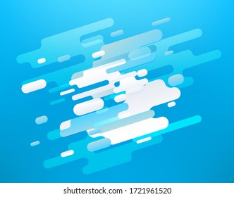 Abstract composition of different color clouds. Abstract vector background