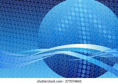 Abstract composition with dots, circles, and curves