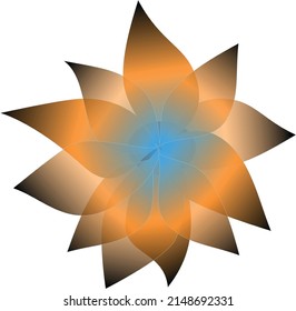 The abstract composition is drawn with a gradient. it looks like a fairy flower. Vector file.
