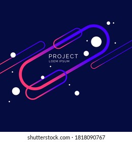 Abstract composition with dynamic and geometric shapes. Modern template for advertising, vector background for design.