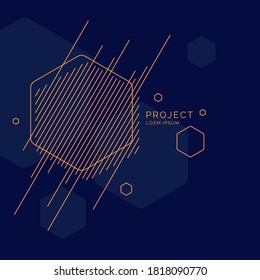Abstract composition with dynamic and geometric shapes. Modern template for advertising, vector background for design.