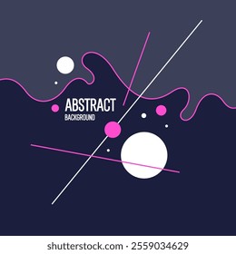 Abstract composition with dynamic and geometric shapes. Modern template for advertising, vector background for design.