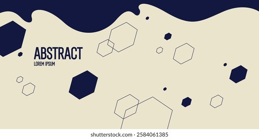 Abstract composition with dynamic and geometric shapes. Modern template for advertising, vector background for design.