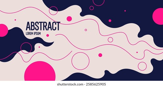 Abstract composition with dynamic and geometric shapes. Modern template for advertising, vector background.