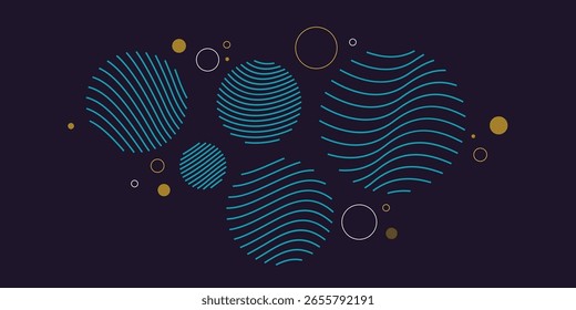 Abstract composition with dynamic and geometric shapes. Modern template for advertising, vector background for design.