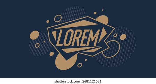 Composição abstrata com formas dinâmicas e geométricas. Modelo moderno para publicidade, fundo vetorial para design.