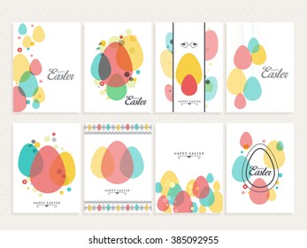 Abstract composition, easter card set, brochure title sheet, text frame or Banner templates.