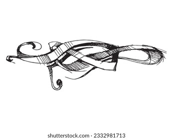 Abstract composition. Element of ornament. Floral ornament